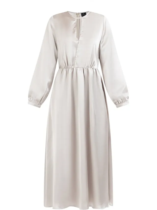 DREIMASTER midi-jurk lichtbeige