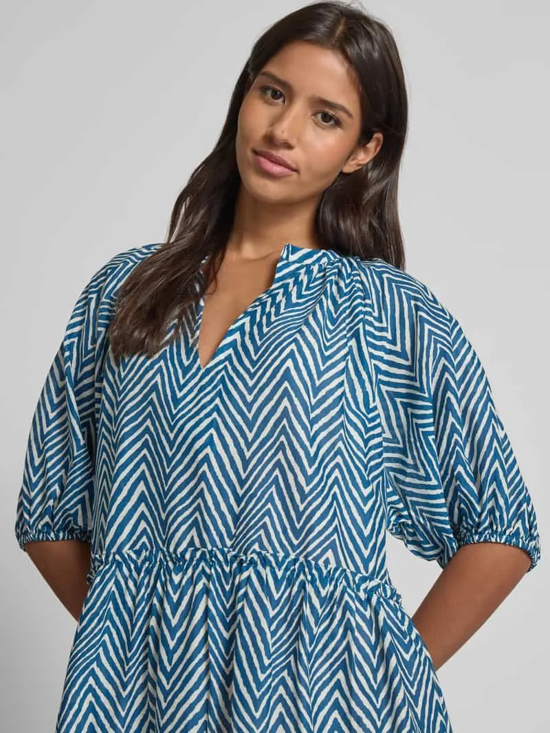 Barts Mini-jurk met ruches, model 'ADELIU' blauw, foto 5