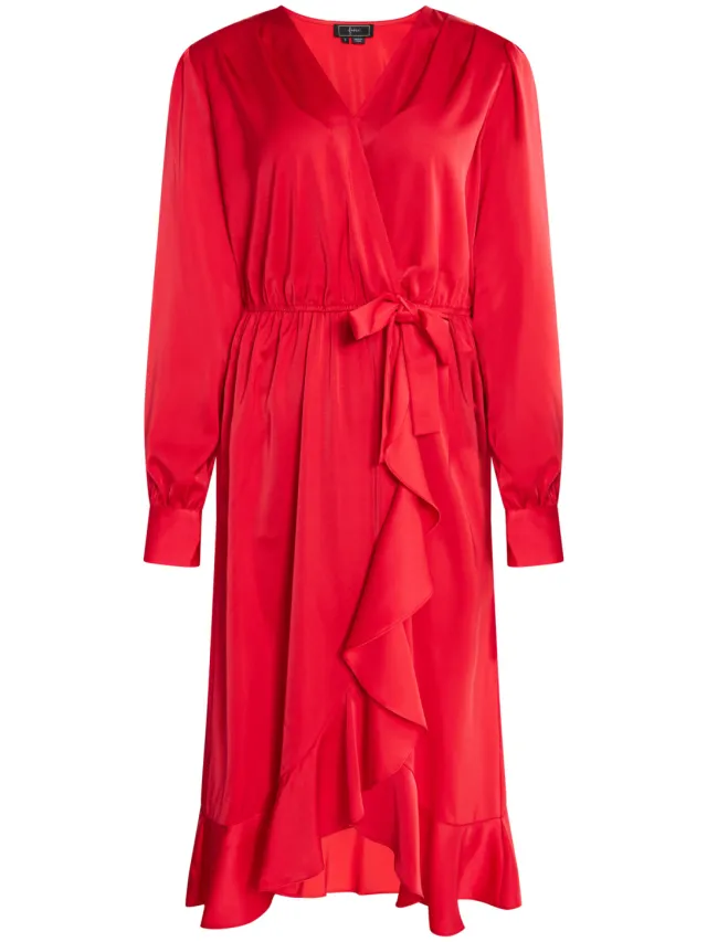 Faina Midi-jurk met lange mouwen Dames rood, foto 2