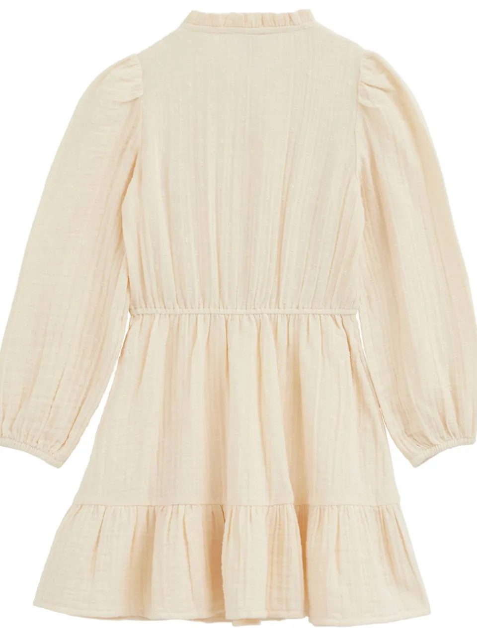 WE Fashion midi jurk met plooien beige, foto 3