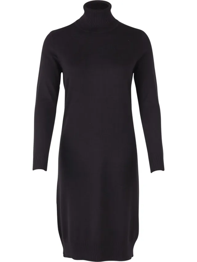 Saint Tropez U6801, MilaSZ Rollneck Dress Dames Jurk Black