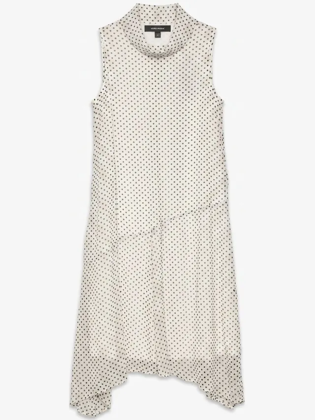 Vero Moda VMSMILLA SL HALTERNECK LONG DRESS WVN - Dames - Maxi jurken Snow White