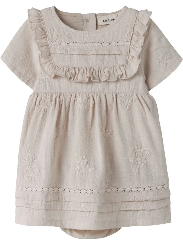 Lil' Atelier Baby Jurk Loose fit Pumice Stone