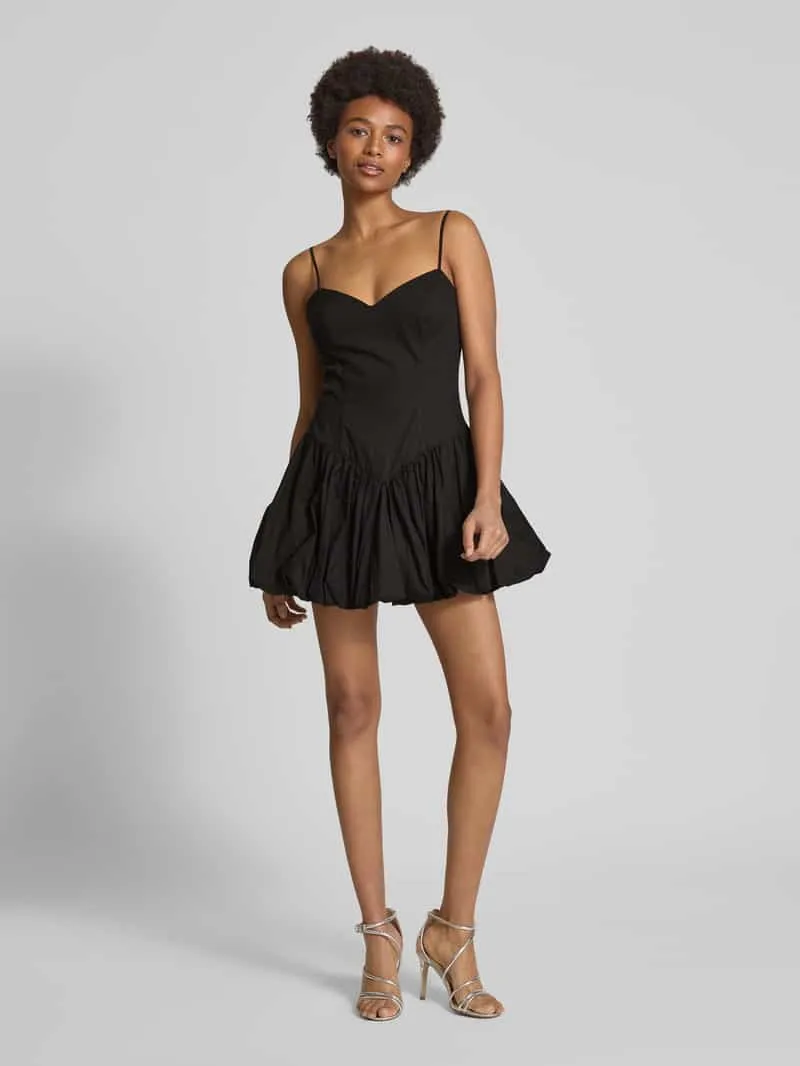 bardot Cocktailjurk met V-hals, model 'LISSETT' Zwart