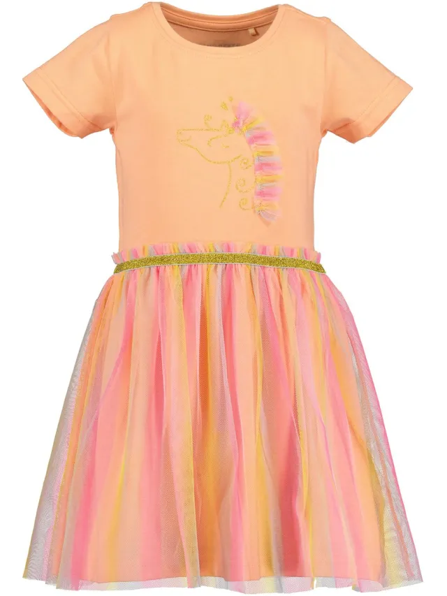 Blue Seven Jurkje Blue Seven Tullia licht oranje Kids & Kind Meisjes Oranje - Maat: 98
