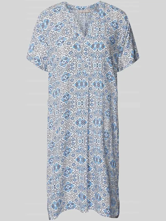 Christian Berg Woman Selection Knielange jurk van viscose met steekzakken blauw, foto 2