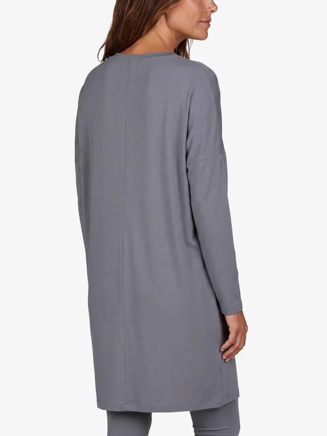Didi Dames Loose dress Indy Iron grey Zwart / grijs