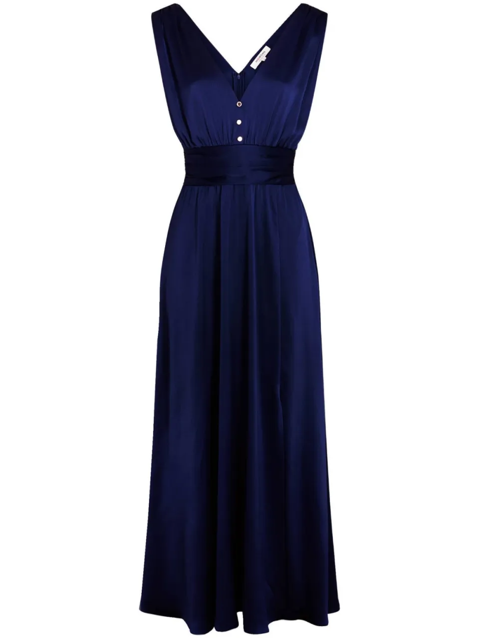 Morgan satijnen maxi jurk donkerblauw, foto 2