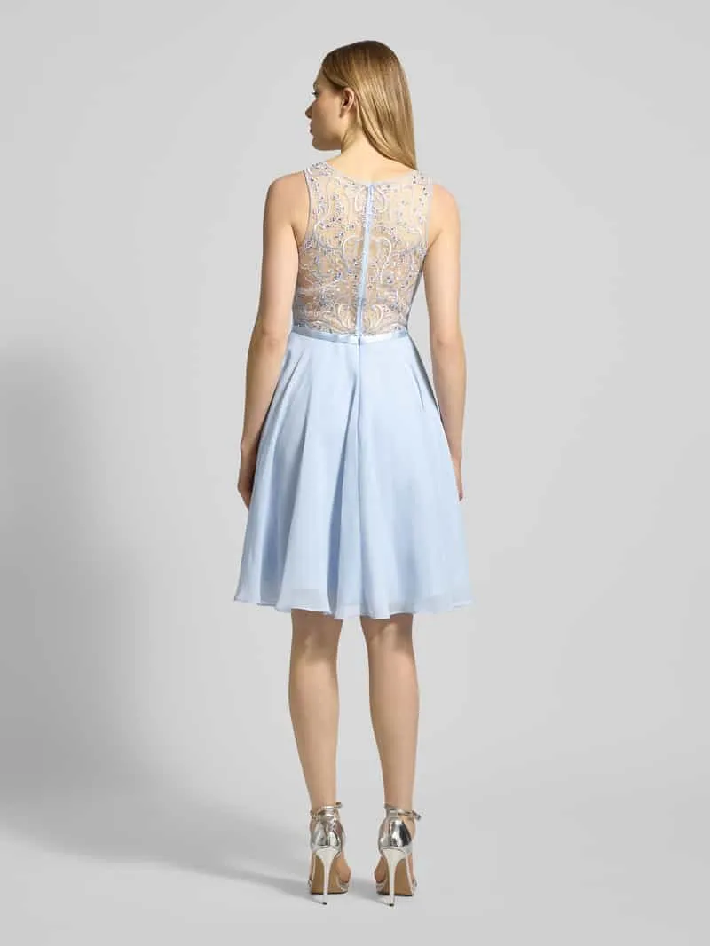 LUXUAR FASHION Cocktailjurk met strass-steentjes lichtblauw, foto 3