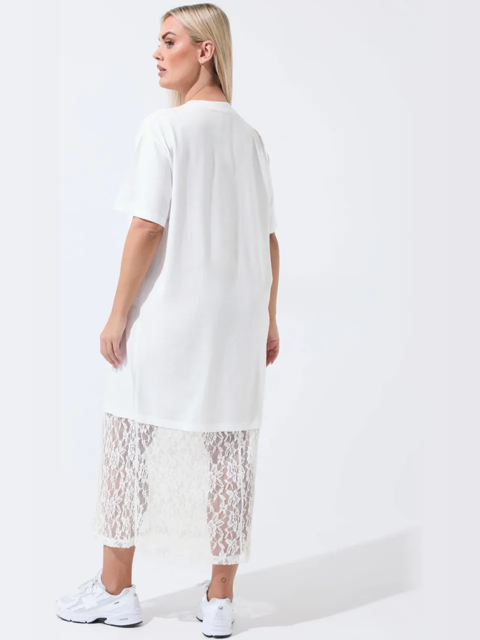 Limited Collection Wit Jurk Met Kanten Zoom, foto 3