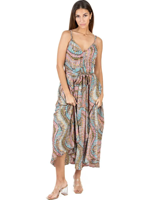 Isla Bonita By Sigris Lange Jurk Isla Bonita By Sigris Lange Midi -Jurk Bruin