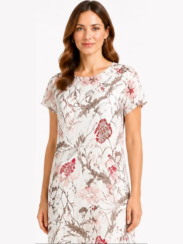 Fransa FRAMY DR 5 - Dames - Midi jurken SAVANNAH FLORAL