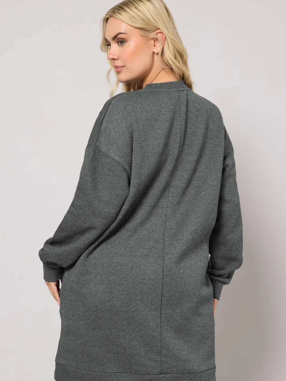 Yours Grey Star Sweatshirtjurk-52, foto 4