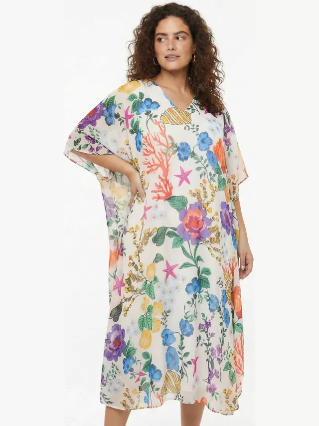 Yoek Coraffleur kaftan multi