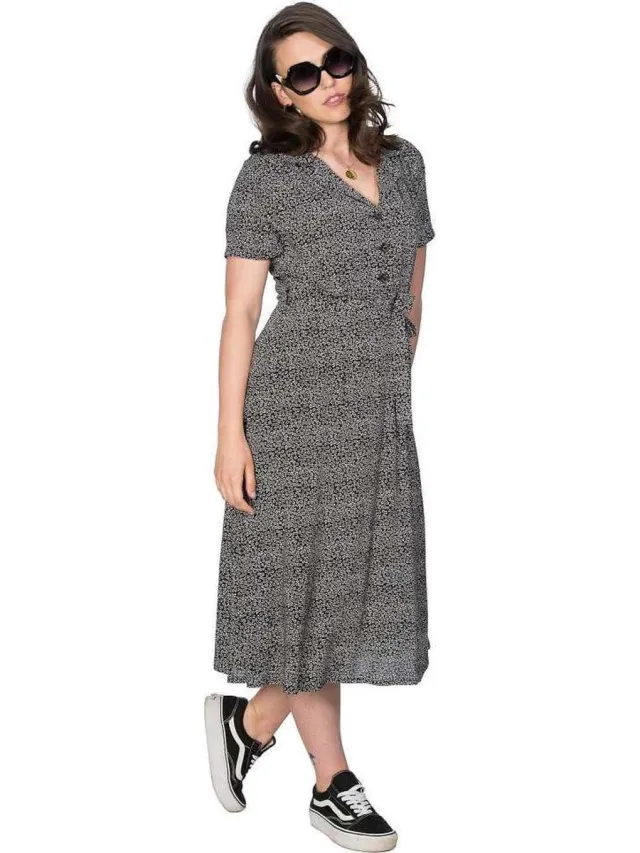 Dancing Days DITZY FLORAL Lange jurk - L - Zwart