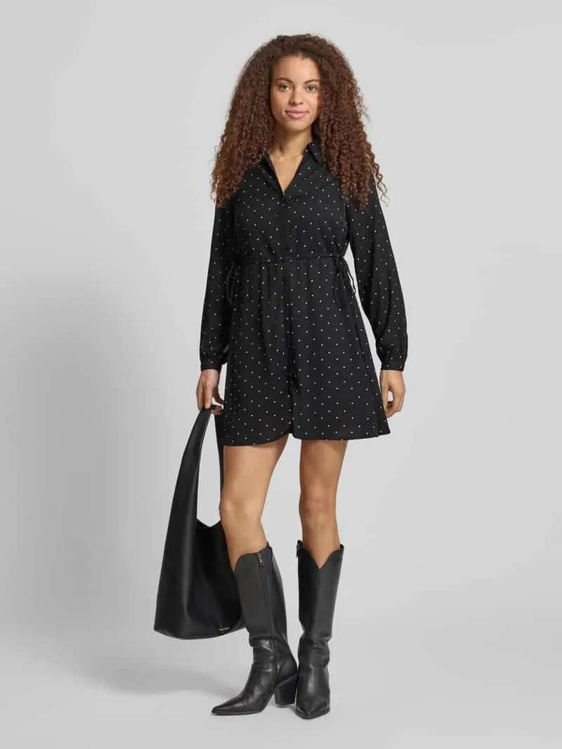 Only Getailleerde vrijetijdsjurk met all-over motief model 'ALYNN' Zwart