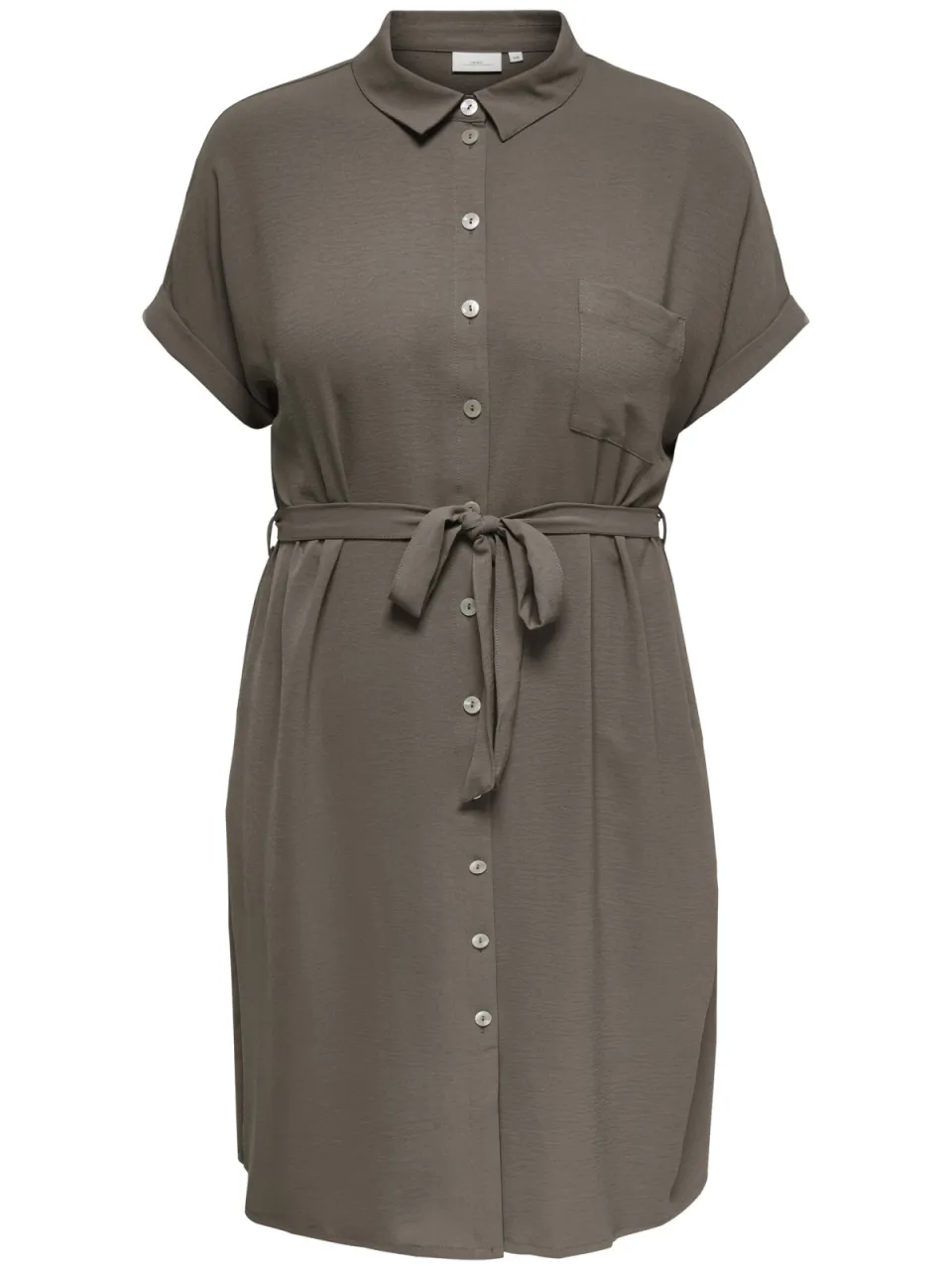 Only Carmakoma blousejurk met ceintuur bruin, foto 2