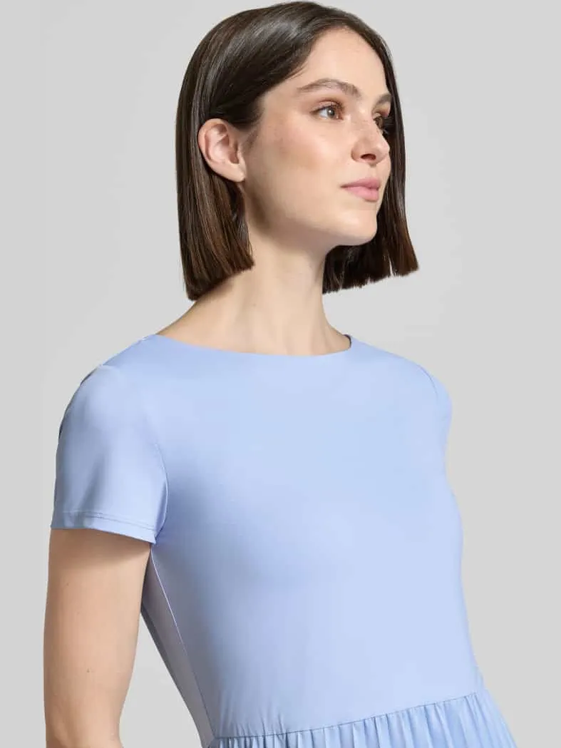 Christian Berg Woman Selection midi-jurk in met plissés jeansblauw, foto 4