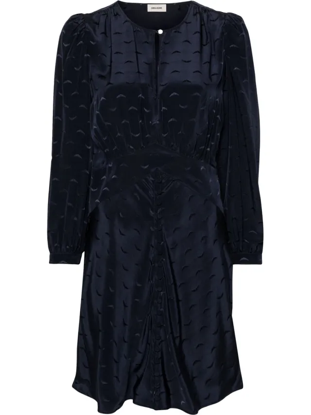 Zadig & Voltaire donkerblauwe zijden jurk