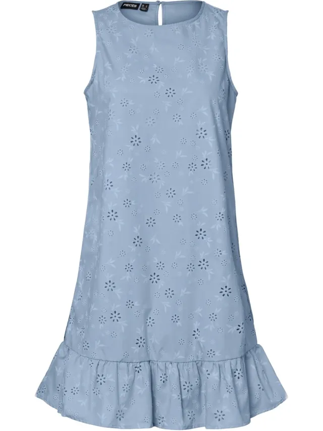 Pieces midi-jurk PCBANNA Cashmere Blue