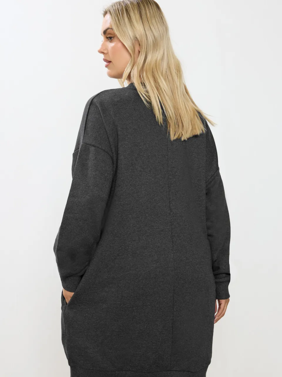 Yours Grey Leopard Slash Sweatshirtjurk-60, foto 4