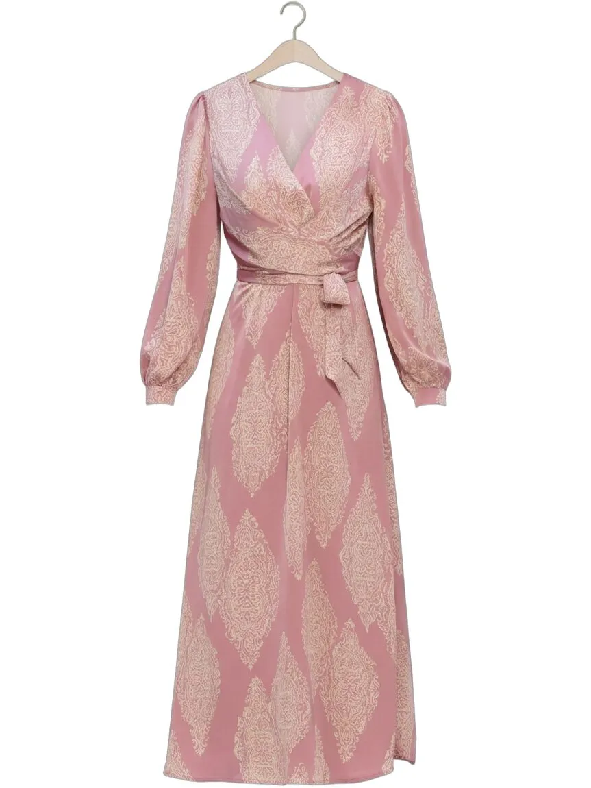 Neo Noir Dames Jurken Bretti Paisley Drop Dress - Roze, foto 2