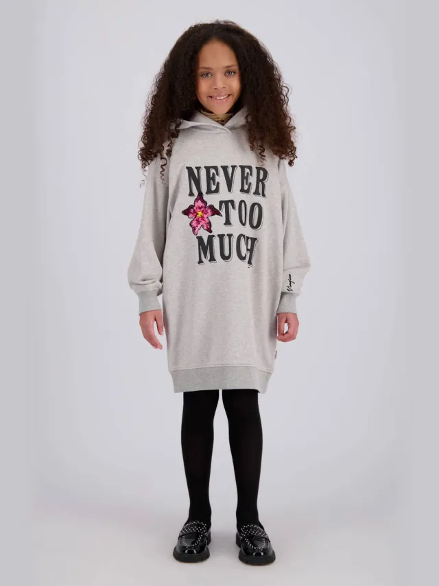 Vingino Palia sweatjurk met capuchon grijs
