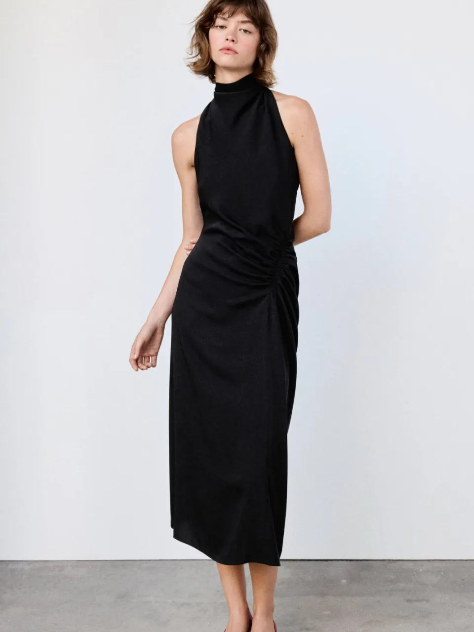 Mango midi jurk - zwart