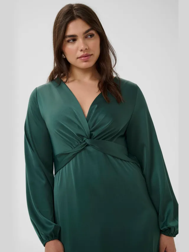 Kaffe Curve maxi avondjurk Plus Size - donkergroen