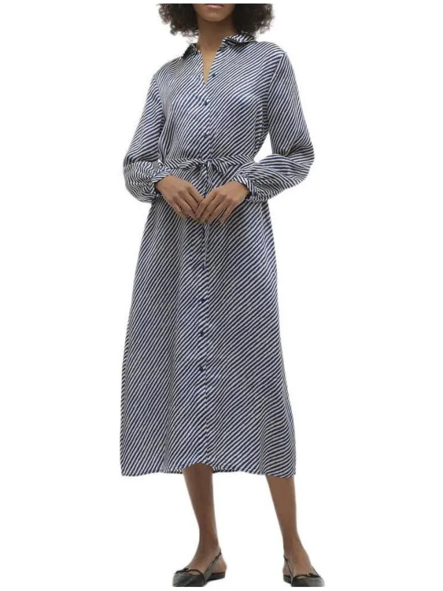 Vero Moda Midi-jurken Vero Moda Izel Blauw