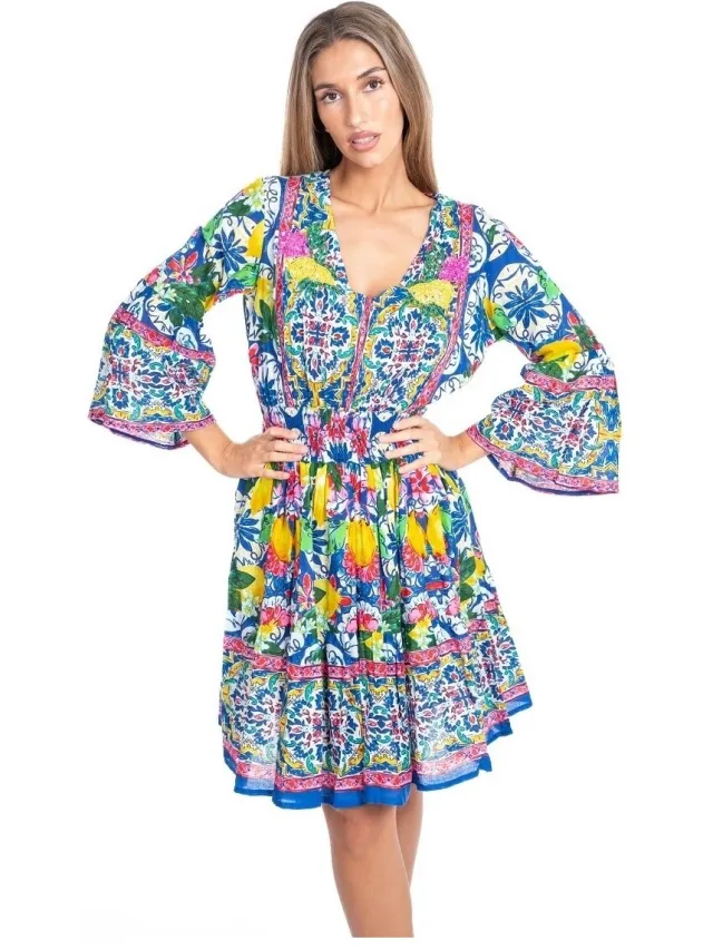 Isla Bonita By Sigris Korte Jurk Isla Bonita By Sigris Korte Jurk Multicolour