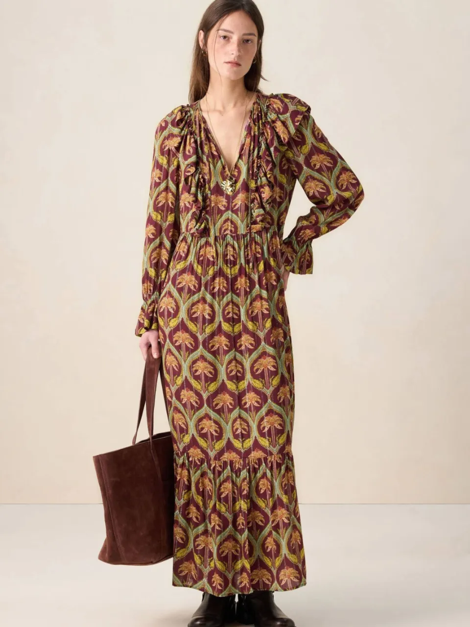 Sissy-Boy maxi jurk multi donkerrood
