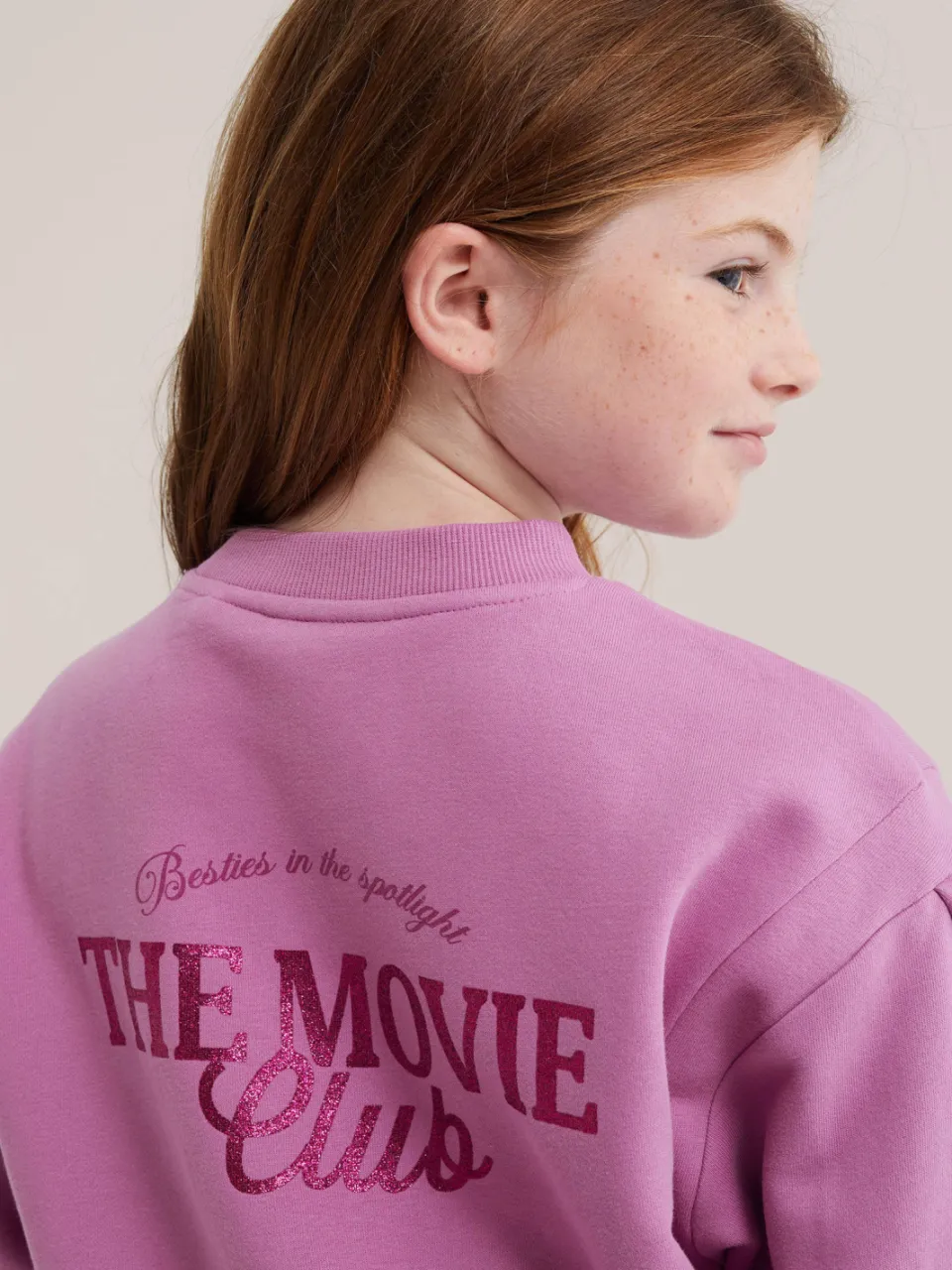 WE Fashion sweatjurk met backprint roze, foto 5