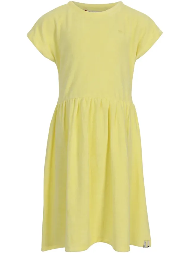 LOOXS REVOLUTION LOOXS Little Meisjes jurk - Maat 116 in de kleur Geel van 80% Cotton 20% Polyester - 2613-7855-505