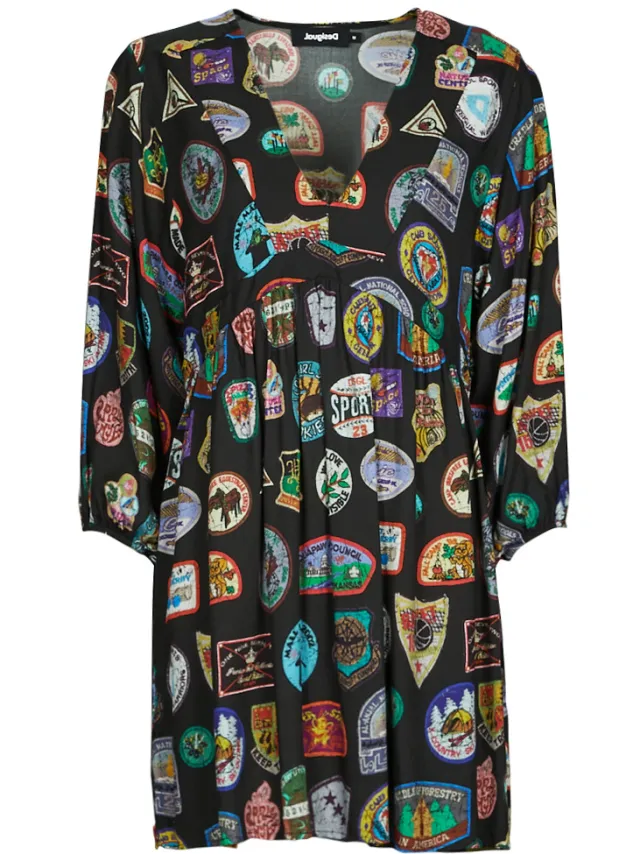 Desigual Korte Jurk Desigual STAMP Zwart