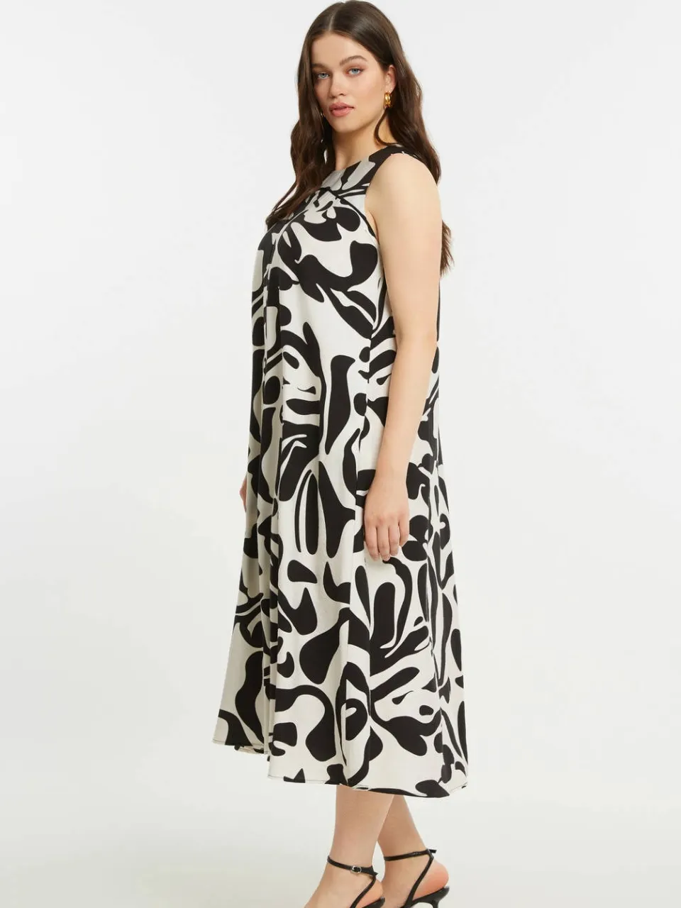 Mat Fashion midi jurk zwart, foto 3