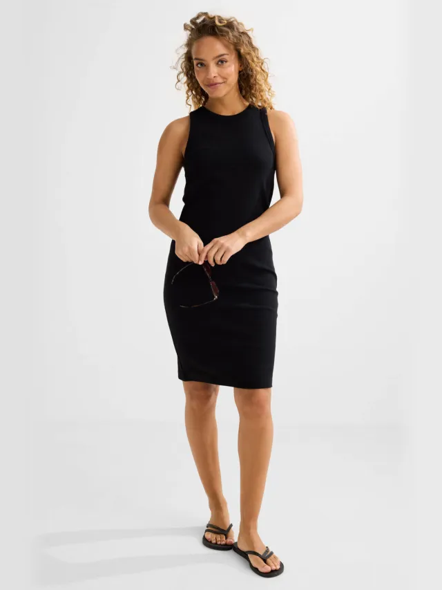 BEACHWAVE rib strandjurk - zwart