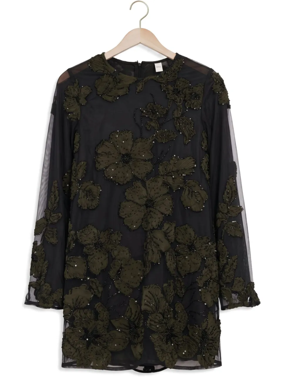 Y.A.S. YAS Dames Jurken Yasflouing Ls Dress - Zwart, foto 2
