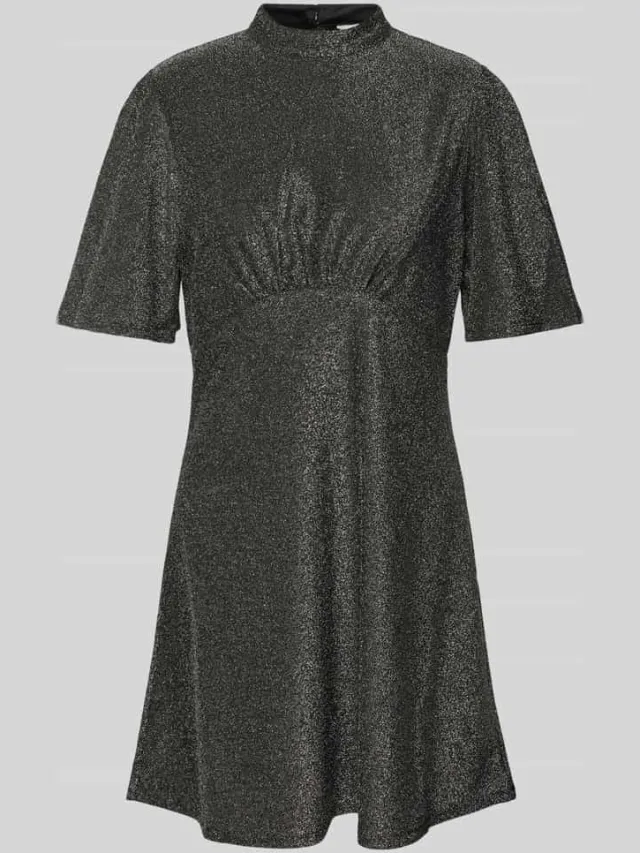 Apricot Mini-jurk met effectgaren zilver, foto 2