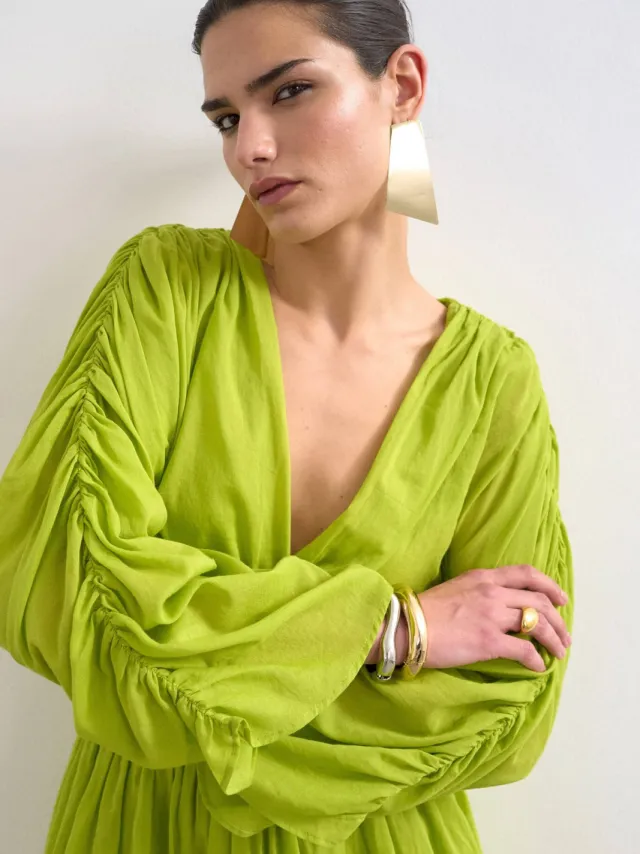 Topshop mini jurk - limegroen, foto 4