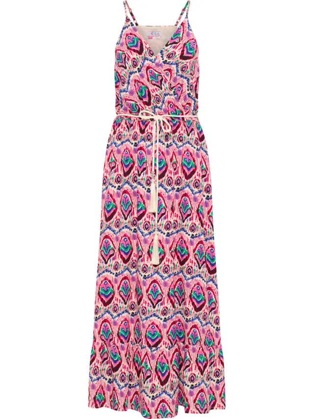 IZIA Maxi-jurk met all-over print Dames Roze Veelkleurig