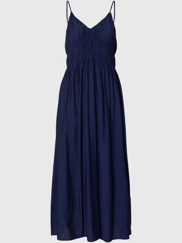 Selected Maxi jurk V-hals spaghetti ocean cavern