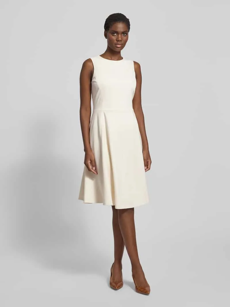 Lauren Ralph Lauren Knie-lange jurk van Viscosemix Model 'CHARLEY' Zand