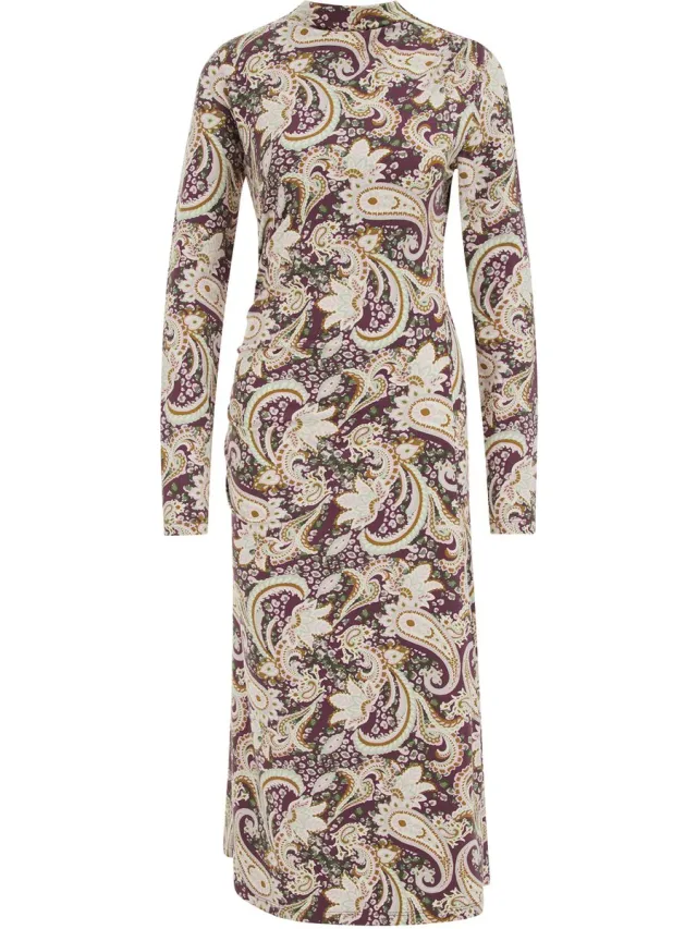 WE Fashion Dames midi jurk met print Multi-coloured