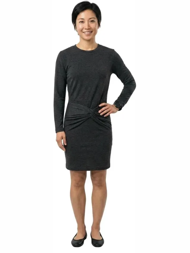 Pepe Jeans Brais Lang Mouw Jurk Zwart S Vrouw Dark Grey Marl