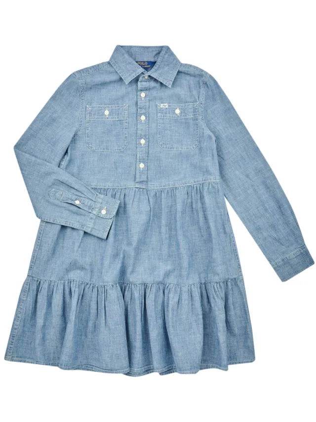 Polo Ralph Lauren Korte Jurk Polo Ralph Lauren SHIRTDRESS-DRESSES-DAY DRESS Blauw