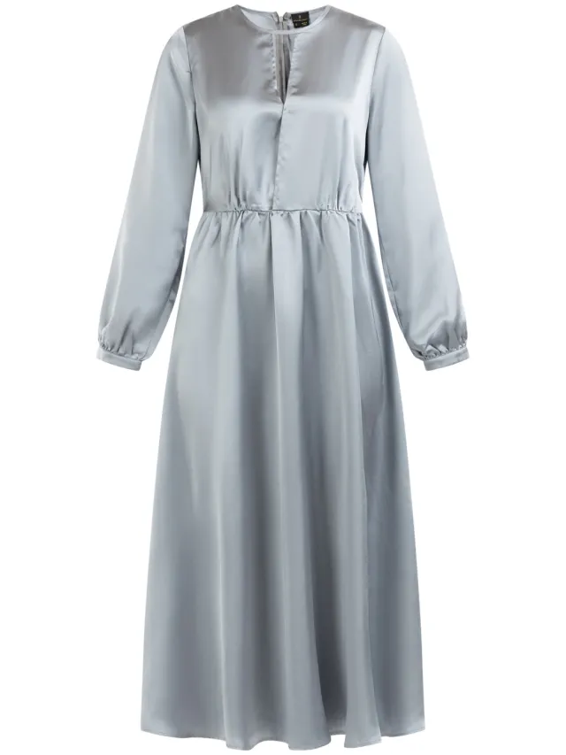 dreimaster midi-jurk Dames Grijs-blauw, foto 2