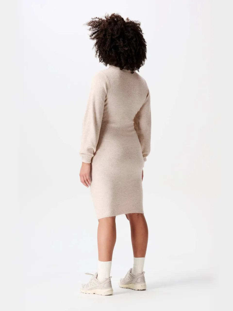 Noppies Mico gebreide zwangerschapsjurk beige, foto 4