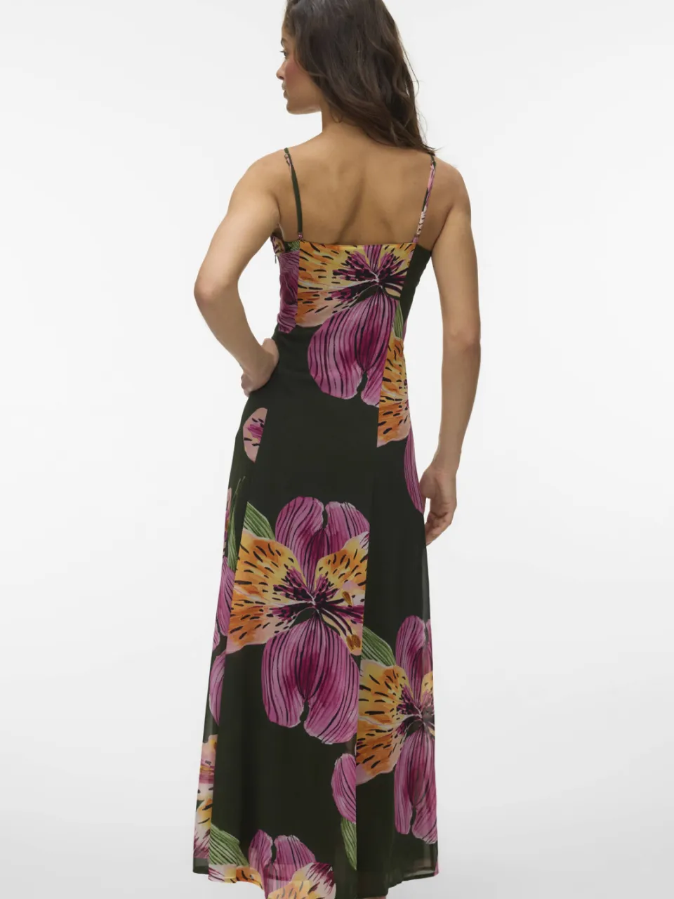Vero Moda gebloemde maxi jurk zwart, foto 3