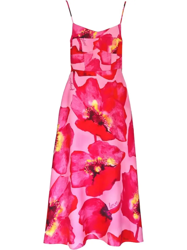 FrogBox roze midi jurk